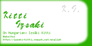 kitti izsaki business card
